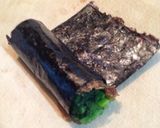 簡単かわいいお弁当 海苔巻ほうれん草作り方4写真