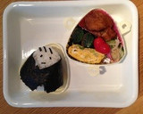 簡単かわいいお弁当 海苔巻ほうれん草作り方7写真