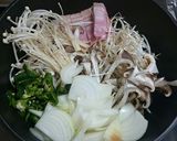 ハタケシメジと野菜、ベーコンの油炒め作り方4写真