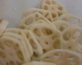 蓮根と豚肉のキンピラ作り方1写真