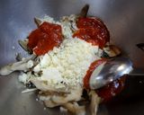 舞茸とチーズトマトのバゲットサンド焼き作り方7写真