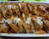 舞茸とチーズトマトのバゲットサンド焼き作り方10写真