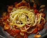 鶏肉ときのこのトマトパスタ作り方6写真