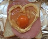 とろ〜りチーズのハムエッグトースト作り方3写真