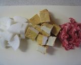 すき焼き味の厚揚げと大根の煮物作り方1写真