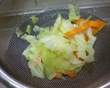 煮卵＆ゆで野菜をのせた醤油ラーメン作り方4写真
