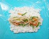 野菜も一緒に肉巻おにぎり作り方3写真