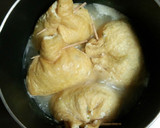 白だしで簡単♪お豆腐と卵のふわふわ巾着煮作り方5写真
