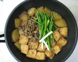 すき焼き味の厚揚げと大根の煮物作り方6写真