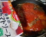 トマトソースで煮込み蓮根ハンバーグ♪作り方4写真