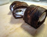 手持ちおやつ☆チョコバナナナッツロール作り方9写真
