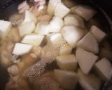 たっぷり茸と鶏肉の汁物作り方4写真
