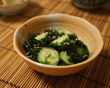 かに酢で円やか☆あおさと蒸し鶏の酢の物作り方6写真