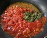 バジルペーストで作るトマトソースのパスタ作り方6写真