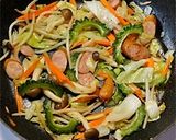 ピーマン嫌い◎ゴーヤー入りソース焼きそば作り方3写真