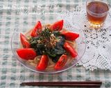 ＊ツナとトマトのごまダレ冷やしうどん＊作り方4写真