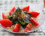 ＊ツナとトマトのごまダレ冷やしうどん＊作り方5写真