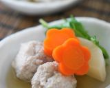 蓮根入り鶏だんごの柔らか煮作り方5写真