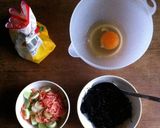 たっぷりひじきのお好み焼き作り方1写真