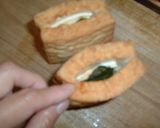 厚揚げの大葉にんにく醤油チーズはさみ焼き作り方2写真