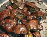 鶏レバーの赤ワイン照ウマ煮作り方7写真