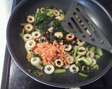 簡単　ちくわと青菜の和風パスタ作り方2写真