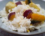 ほっこり3兄弟！芋・栗・南瓜の炊き込ご飯作り方8写真