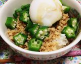 オクラと鶏そぼろの温玉のせ丼(⋈･◡･)作り方7写真