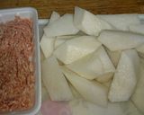 大根とひき肉のうま煮作り方1写真