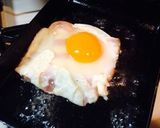 半熟玉子のベーコンエッグ作り方7写真