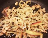 レンコンと豚肉茗荷の香味めんつゆ炒め♪作り方4写真