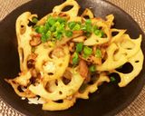 レンコンと豚肉のコクうま味噌マヨ炒め♪作り方4写真