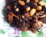 定番☆ひじきと大豆の煮物作り方2写真