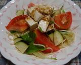 水ナスとトマトと豆腐の冷製パスタ♪作り方6写真