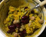 お弁当にも！かぼちゃとお豆のホットサラダ作り方5写真