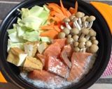 鮭とキャベツの とろろ鍋作り方6写真