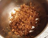 おろしごぼうとひき肉ののし焼き作り方1写真