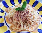 野菜のとろ実入りカルボナーラ作り方7写真