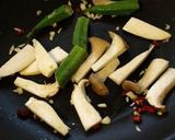 オクラとエリンギの和風パスタ作り方2写真