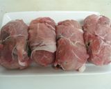 お腹空いたぁ！梅しそ風味★肉巻きおにぎり作り方8写真