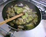 チンゲン菜 長ネギ 玉ねぎの 塩炒め！作り方5写真
