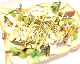 椎茸と枝豆の塩昆布カレートースト作り方5写真