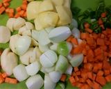 4の倍数にカット?した普通のスープ。作り方1写真