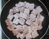 超簡単　豚バラブロックと椎茸小松菜炒め作り方6写真