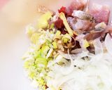 簡単！ヘルシー絶品！アジの梅風味たたき♡作り方2写真