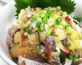 簡単！ヘルシー絶品！アジの梅風味たたき♡作り方4写真