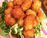 胡麻油で揚げ焼き鶏団子☆鶏ミンチボール作り方4写真