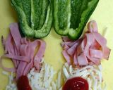 お弁当に♪ハムとチーズのピーマンカップ焼作り方1写真