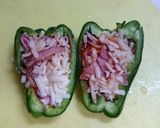 お弁当に♪ハムとチーズのピーマンカップ焼作り方2写真