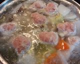 野菜の優しい味する白菜と肉だんごスープ作り方7写真
